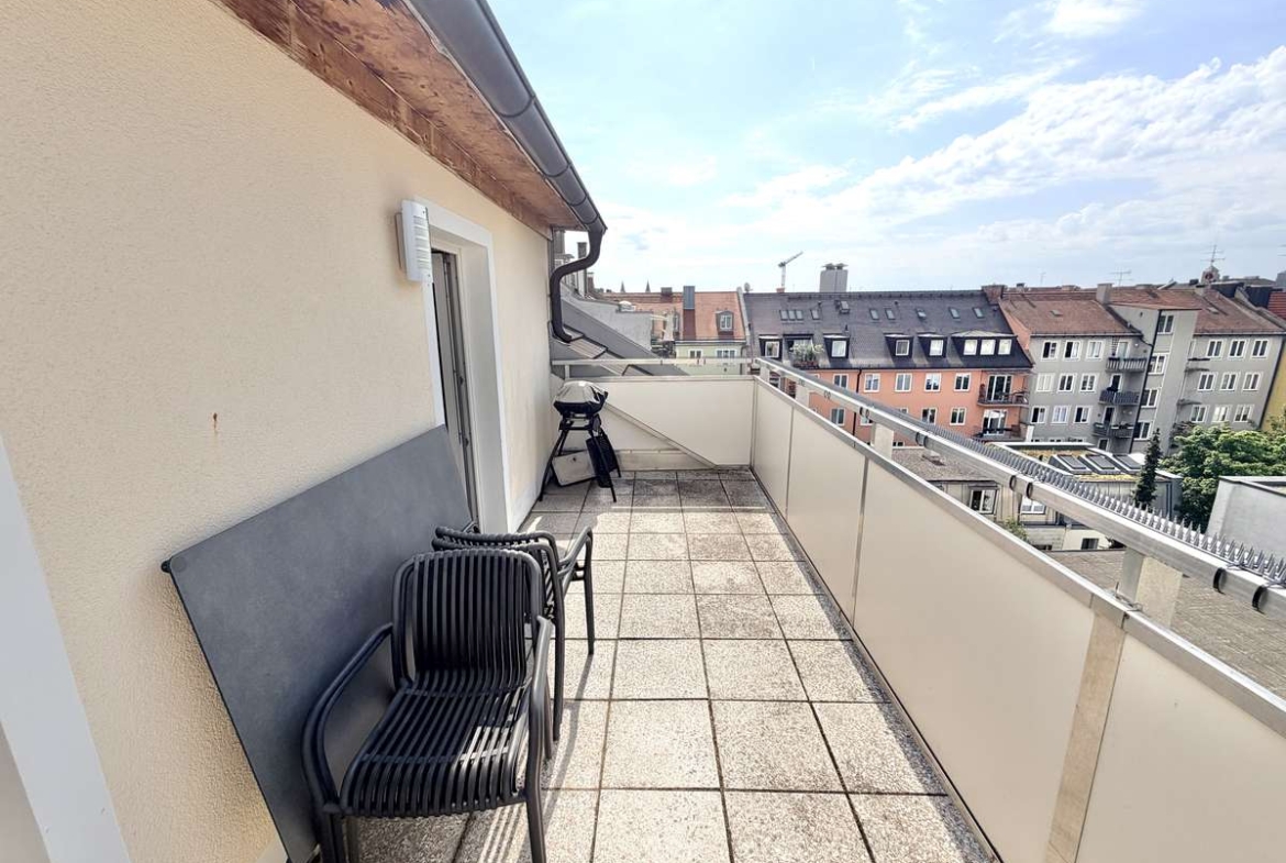 Sonnige 1-Zi.-DACHTERRASSENWHG. in TOP-Lage Schwabing / Maxvorstadt