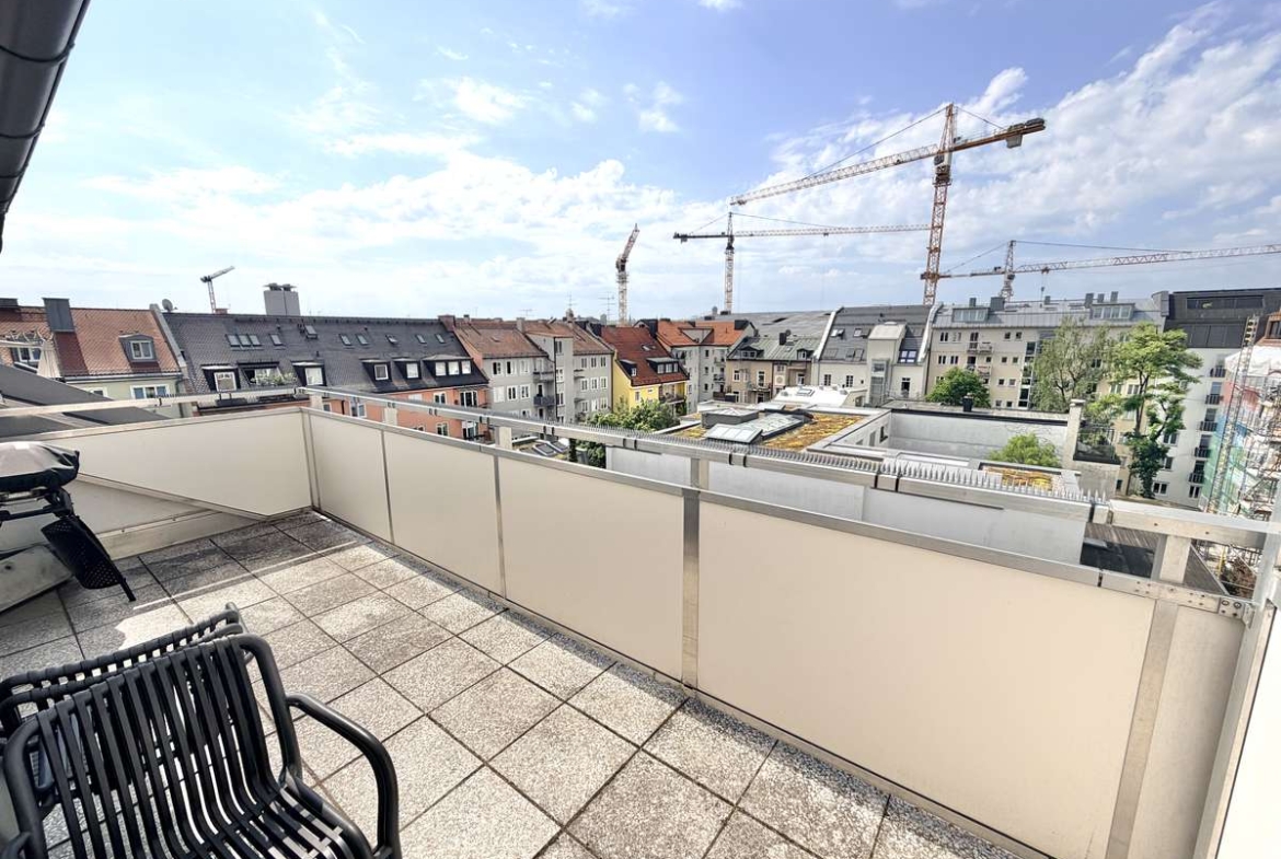Sonnige 1-Zi.-DACHTERRASSENWHG. in TOP-Lage Schwabing / Maxvorstadt