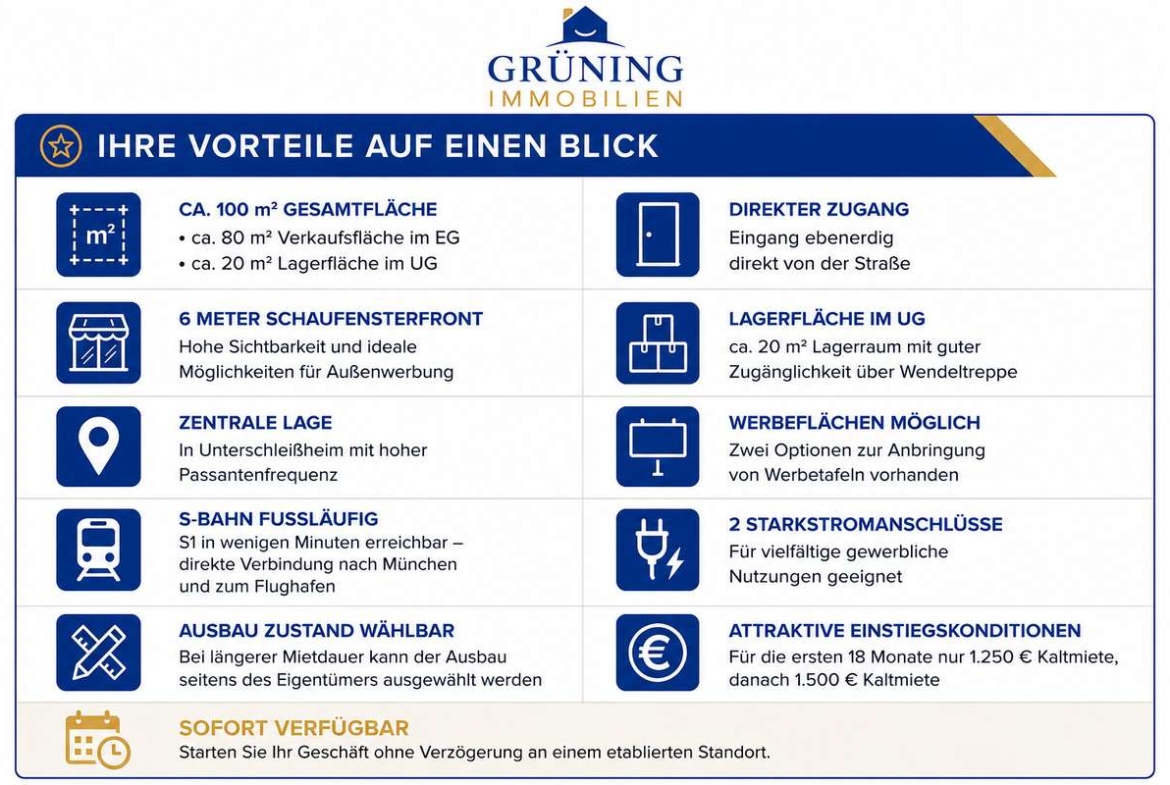 Vielseitig nutzbare Gewerbefläche mit ca. 100 m² in zentraler Lage