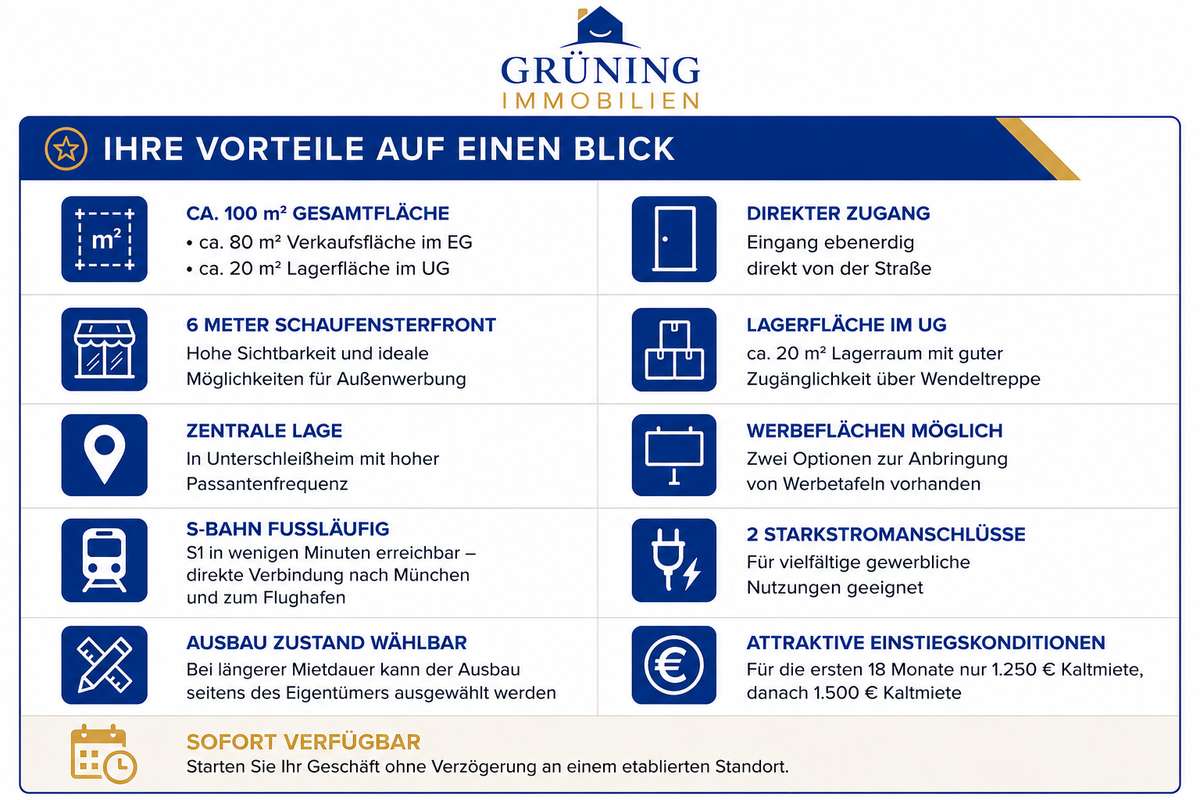 Vielseitig nutzbare Gewerbefläche mit ca. 100 m² in zentraler Lage