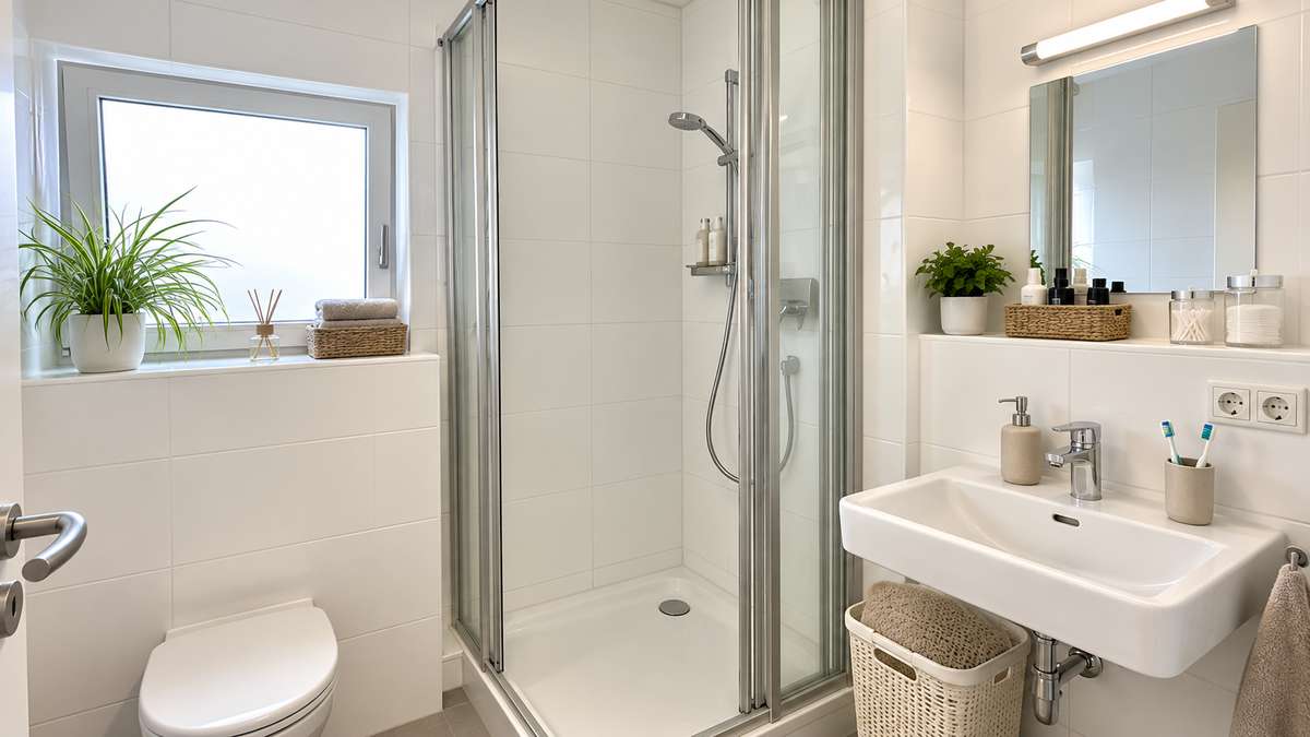 Badezimmer Top Kapitalanlage – KfW-55-Apartment mit Garten & großer Ostterrasse