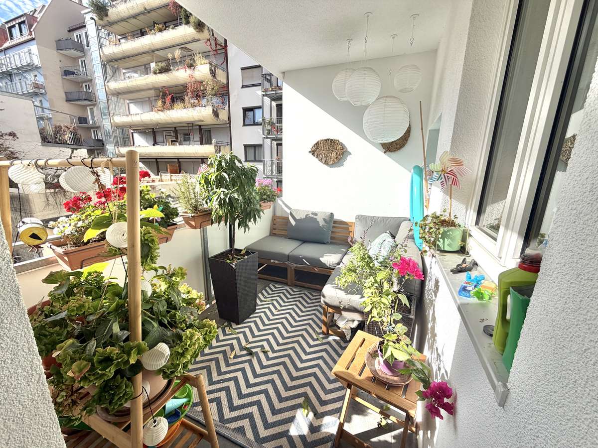 Balkon Zentral leben, ruhig wohnen – 3-Zi.-Whg. in der Max-Vorstadt
