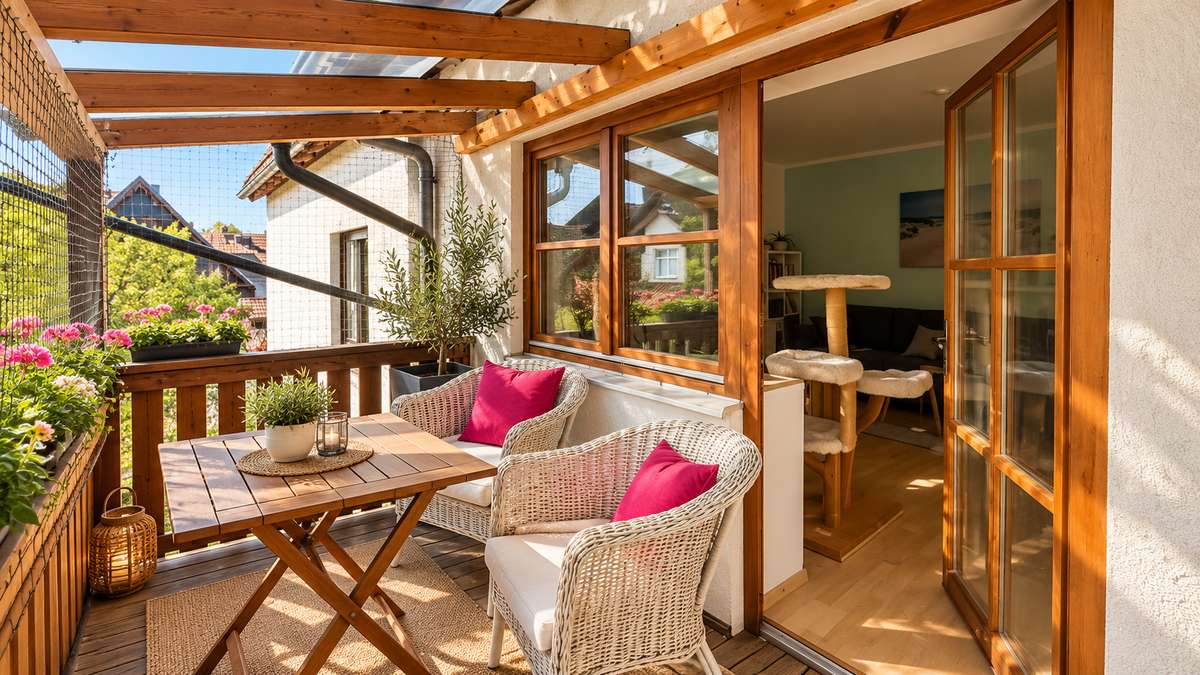 Wohnen im kleinen Haus: RUHIGE 3 Zi. Whg. mit großem Südost Balkon / Nh. S1