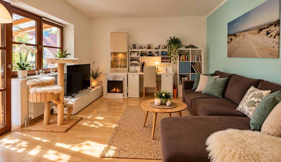 Wohnen im kleinen Haus: RUHIGE 3 Zi. Whg. mit großem Südost Balkon / Nh. S1