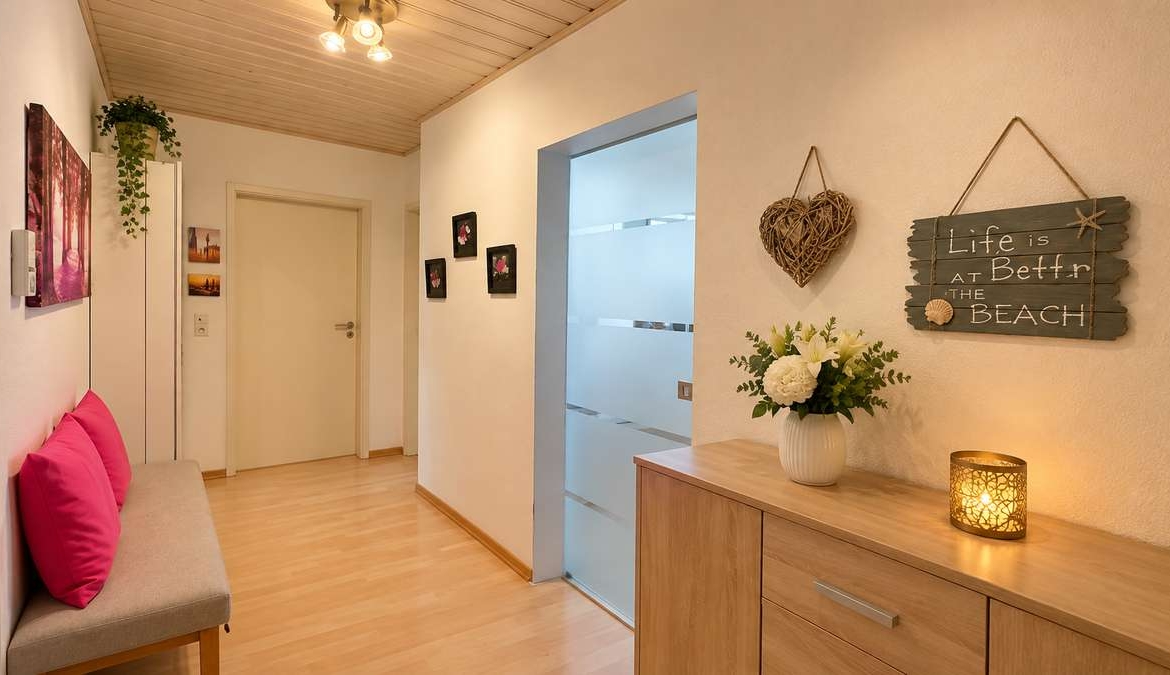 Wohnen im kleinen Haus: RUHIGE 3 Zi. Whg. mit großem Südost Balkon / Nh. S1