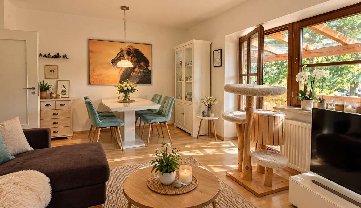 Wohnen im kleinen Haus: RUHIGE 3 Zi. Whg. mit großem Südost Balkon / Nh. S1