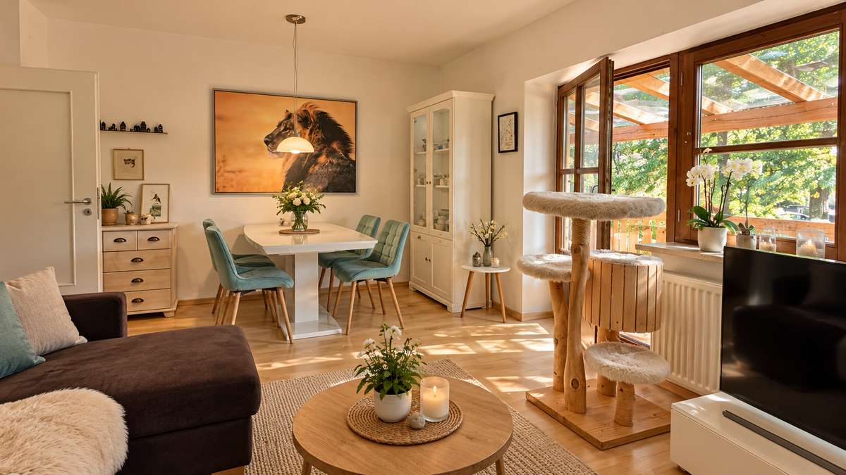 Wohnen im kleinen Haus: RUHIGE 3 Zi. Whg. mit großem Südost Balkon / Nh. S1